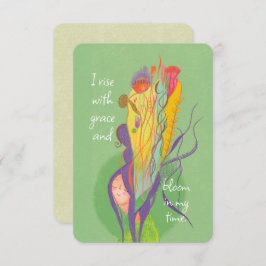 Rise in Bloom – Empowerment Affirmation personaliz ノートカード