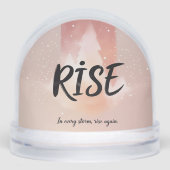 Rise Love Simple Modern Script 2 Photo Snow Globes (正面)