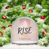 Rise Love Simple Modern Script 2 Photo Snow Globes (クリスマス)