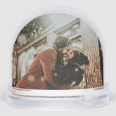 Rise Love Simple Modern Script 2 Photo Snow Globes (裏面)