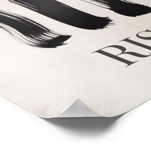 Rise – Minimalist Inspirational Poster for Mental ポスター (角)