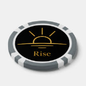 Rise — Minimalist Sunrise ポーカーチップ (シングル)