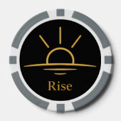 Rise — Minimalist Sunrise ポーカーチップ (正面)
