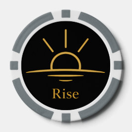 Rise — Minimalist Sunrise ポーカーチップ