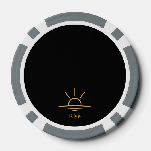Rise — Minimalist Sunrise ポーカーチップ (裏面)
