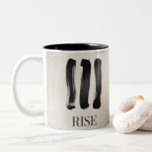 Rise Motivational Coffee Mug with Minimalist Bru