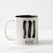 Rise Motivational Coffee Mug with Minimalist Bru ツートーンマグカップ (左)
