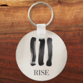 Rise Motivational  | Empowering Brushstr キーホルダー (正面)
