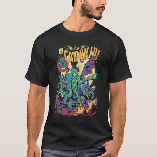 Rise Of Catsulhu Creepy Kitten Cthulhu Halloween C Tシャツ (正面)