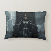 Rise of the AI Empress: Sci fi Cyberpunk Pillow アクセントクッション (裏面)