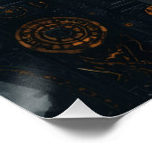  Rise of the AI Empress: Sci fi Cyberpunk Poster ポスター (コーナー)