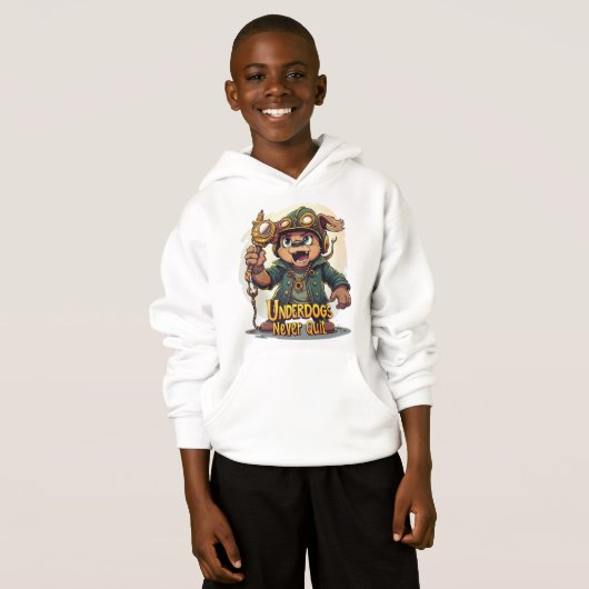 Rise of the Underdog Boys Hoodie – Motivational (正面フル)