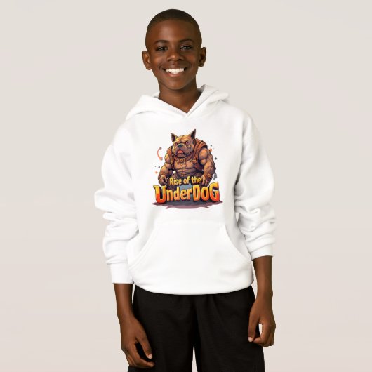 Rise of the Underdog Boys Hoodie – Motivational (正面フル)