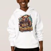 Rise of the Underdog Kids Hoodie – Motivational (正面)