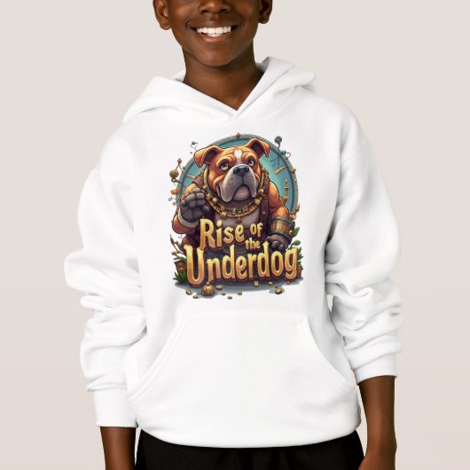 Rise of the Underdog Kids Hoodie – Motivational (正面)
