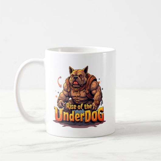 Rise of the Underdog Mug – Motivational Coffee Mug コーヒーマグカップ (左)