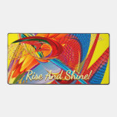 Rise & Shineモチベーション上昇トロピック抽象芸術 デスクマット (正面)