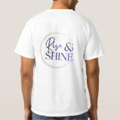 Rise & Shine ミニマルなビジュアルTシャツ Tシャツ (裏面)