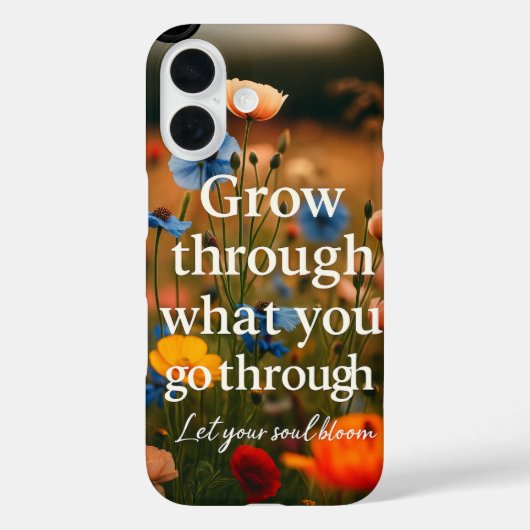 "Rise & Shine" 激励の引用文 iPhone カバー (裏面)