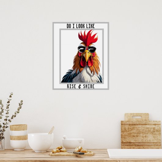 Rise & Shine、皮肉なおもしろいのり屋 ポスター (キッチン)