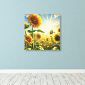 Rise. Shine. Bloom. Stretched Canvas Print キャンバスプリント (インサイチュ (ウッドフロア))