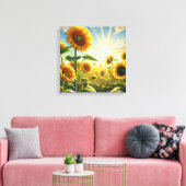 Rise. Shine. Bloom. Stretched Canvas Print キャンバスプリント (インサイチュ (リビング))