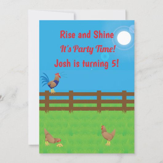 Rise & Shine It’s Party Time 招待状 (正面)