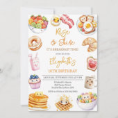 Rise & Shine It's Breakfast Time Birthday 招待状 (正面)