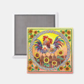 RISE & SHINE ROOTERS by SHARON SHARPE マグネット (正面/裏面)