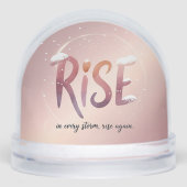 Rise Simple Modern Script 2 Photo Snow Globe – Cus (正面)