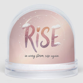 Rise Simple Modern Script 2 Photo Snow Globe – Cus
