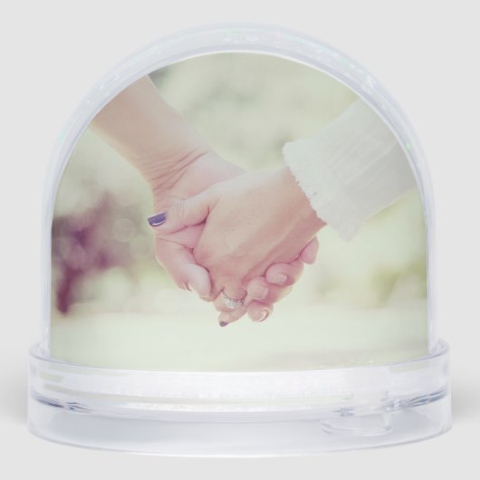 Rise Simple Modern Script 2 Photo Snow Globe – Cus (裏面)