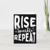 Rise Sparkle Repeat - Sitive Mindset Motivational カード (正面)