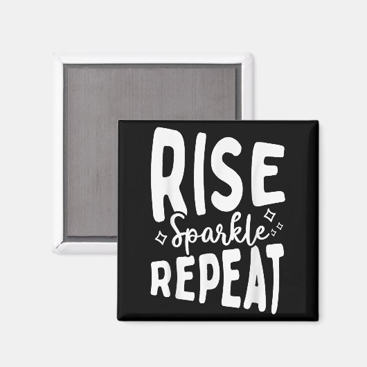 Rise Sparkle Repeat - Sitive Mindset Motivational  マグネット (正面/裏面)