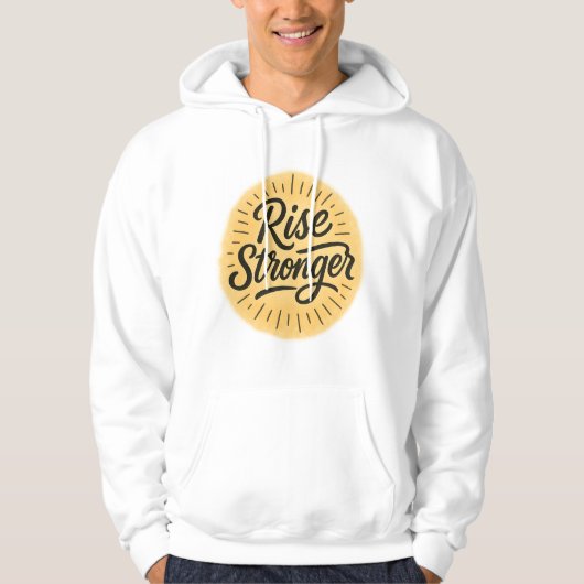 Rise Stronger Hand-Drawn Hoodie パーカ (正面)