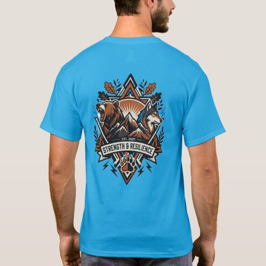 Rise & Thrive Shirt – Bear and Wolf Strength  Tシャツ (裏面)