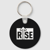 Rise Typographic Uplifting Clean Black Shirt キーホルダー (裏面)