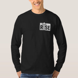 Rise Typographic Uplifting Clean Black Shirt Tシャツ
