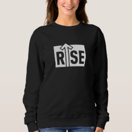 Rise Typographic Uplifting Clean Black T-Shirt スウェットシャツ