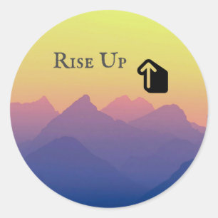 Rise Upステッカーデカール ラウンドシール