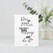 'Rise Up'引用文はがきロングバージョン ポストカード (スタンド正面)