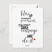 'Rise Up'引用文はがきロングバージョン ポストカード (正面/裏面)