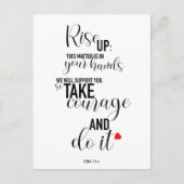 'Rise Up'引用文はがきロングバージョン ポストカード (正面)