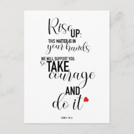 'Rise Up'引用文はがきロングバージョン ポストカード
