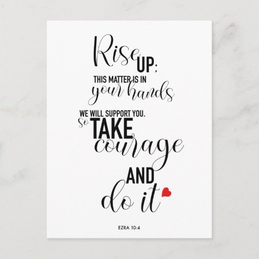 'Rise Up'引用文はがきロングバージョン ポストカード (正面)
