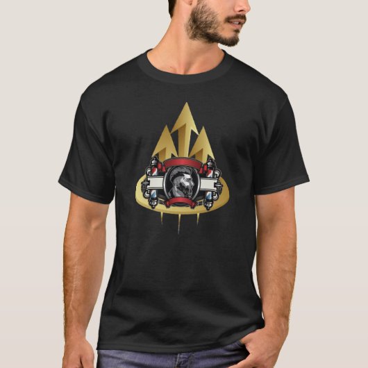Rise Up - 3つの上向き矢印ミニマルTシャツ Tシャツ (正面)