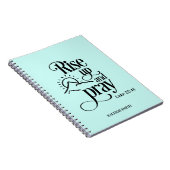 Rise Up and Pray Luke 22:46 Custom Blue Prayer ノートブック (右側)