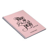 Rise Up and Pray Luke 22:46 Custom Pink Prayer ノートブック (右側)