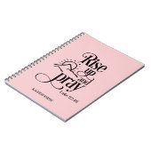 Rise Up and Pray Luke 22:46 Custom Pink Prayer ノートブック (左側)