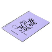 Rise Up and Pray Luke 22:46 Custom Purple Prayer ノートブック (左側)